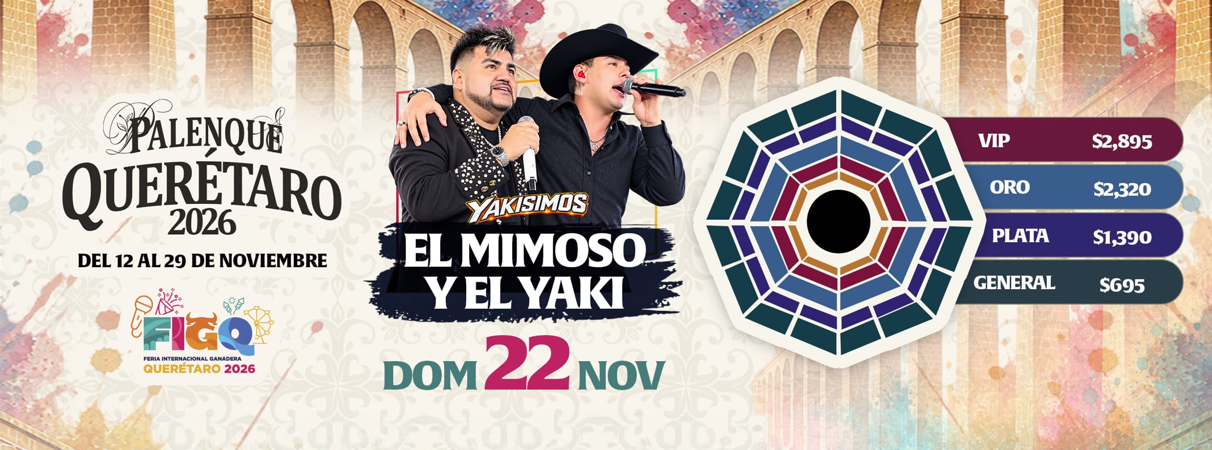 boletos El Mimoso y el Yaki Palenque Querétaro 2026